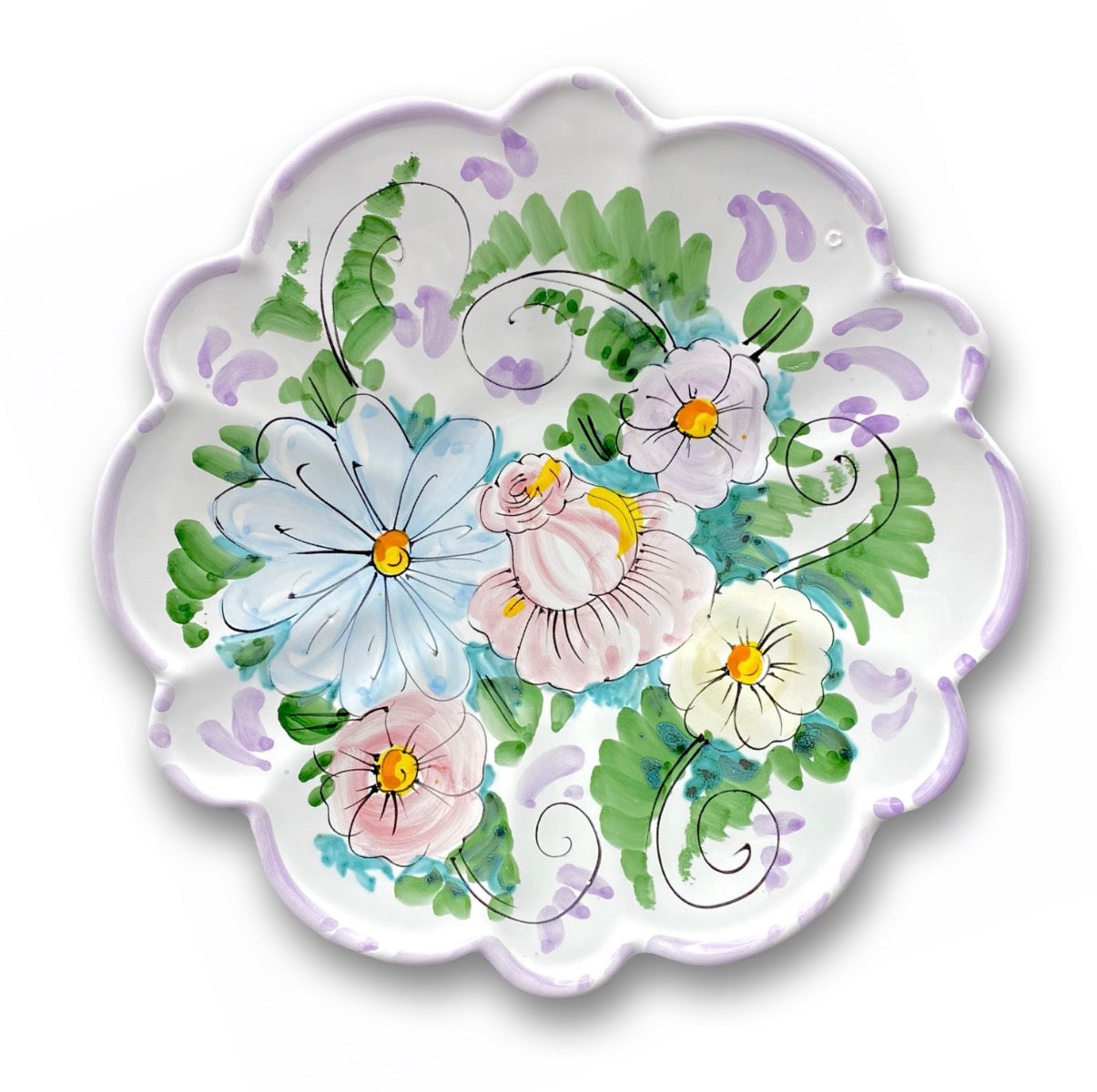 Centrotavola Margherita in Ceramica Vietrese DECORI MISTI