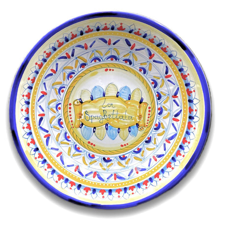 Coppa Spaghettata in ceramica Vietrese DECORO GEOMETRICO RAVELLO NEW