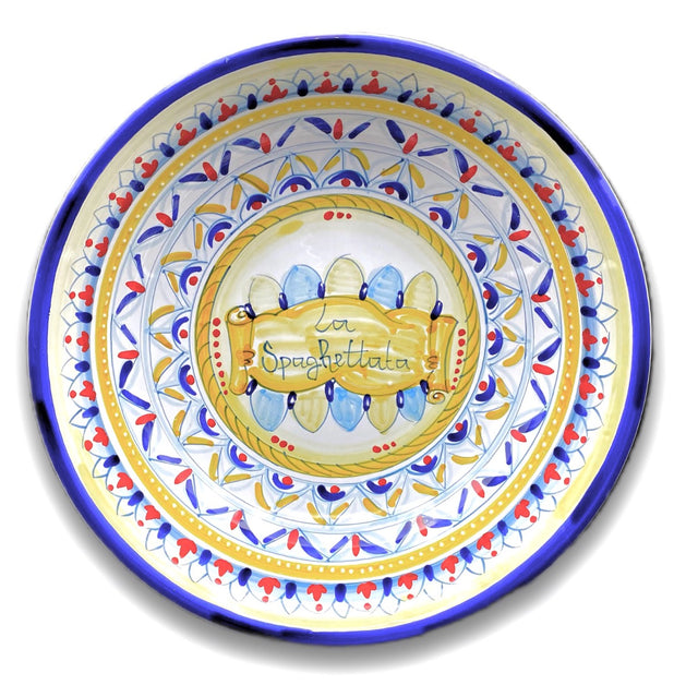 Coppa Spaghettata in ceramica Vietrese DECORO GEOMETRICO RAVELLO NEW