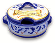 Formaggiera in ceramica Vietrese DECORO BAROCCHETTO