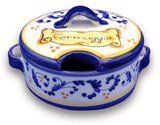 Formaggiera in ceramica Vietrese DECORO BAROCCHETTO