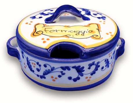 Formaggiera in ceramica Vietrese DECORO BAROCCHETTO