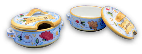 Formaggiera in ceramica Vietrese DECORO PRIMULA NEW