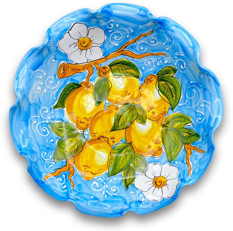 Fruttiera in ceramica vietrese DECORO LIMONE VIETRI