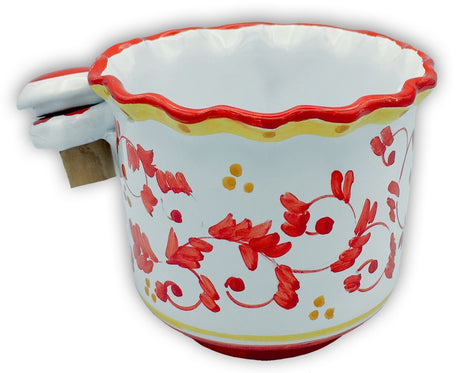 Porta bottiglia in ceramica vietrese con tappo DECORO BAROCCHETTO
