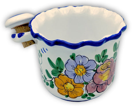 Porta bottiglia in ceramica vietrese con tappo DECORO VIETRI ANTICO