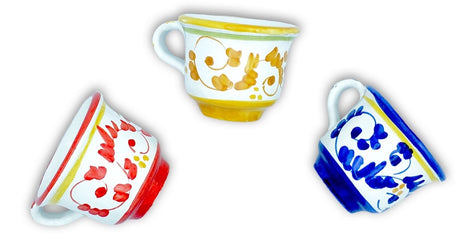 Tazzina Caffè in ceramica vietrese DECORO BAROCCHETTO