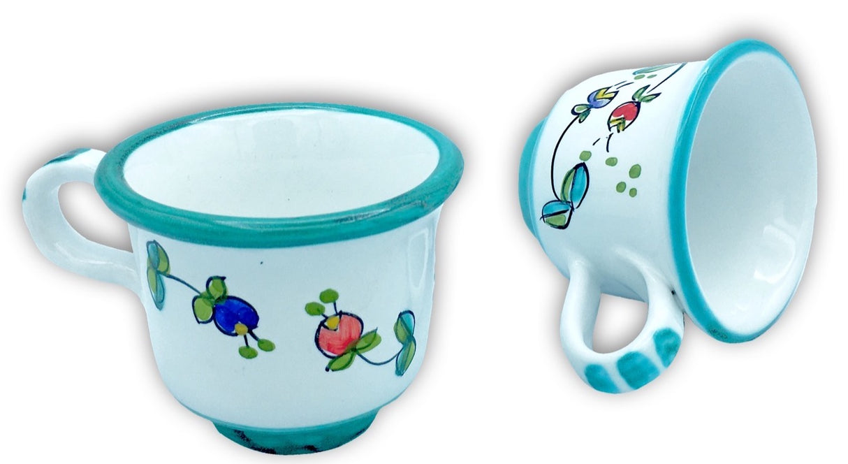 Tazzina Caffè in ceramica vietrese DECORO CAMPANELLE