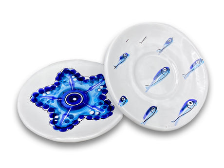 Piattino Caffè in Ceramica Vietrese MARE MAGNUM