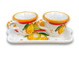 Servizio Caffè X 2 in ceramica vietrese DECORO LIMONE COSTIERA NEW