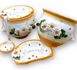 Porta Mozzarella in Ceramica Vietrese Svasato con mestolo