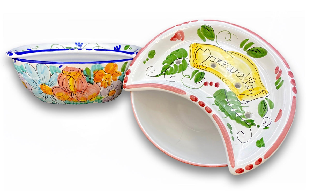 PORTA MOZZARELLA A COPPA IN CERAMICA DI VIETRI 