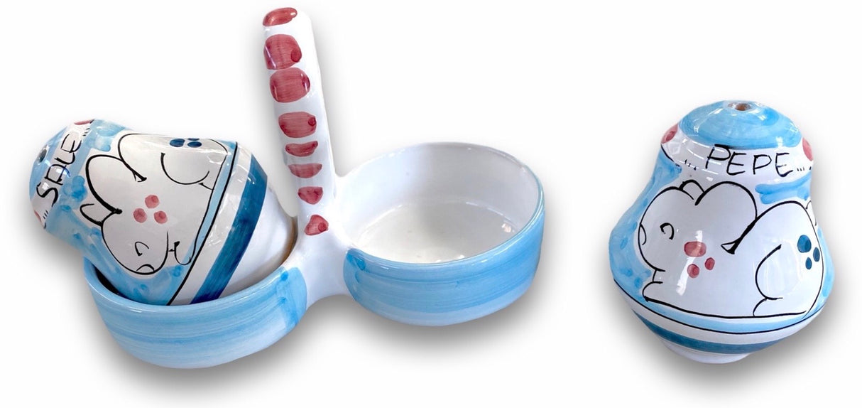 Servizio sale e pepe in ceramica di Vietri