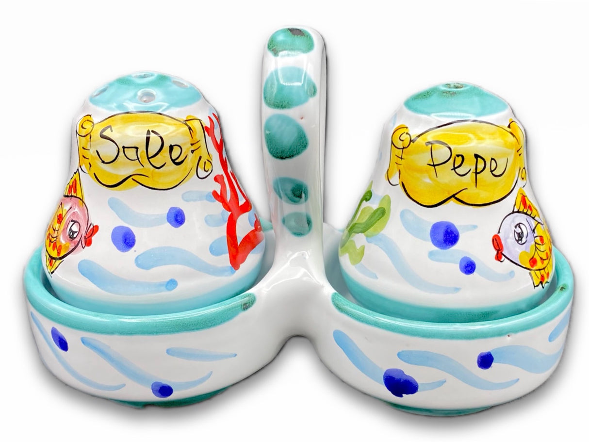 Servizio sale e pepe in ceramica di Vietri