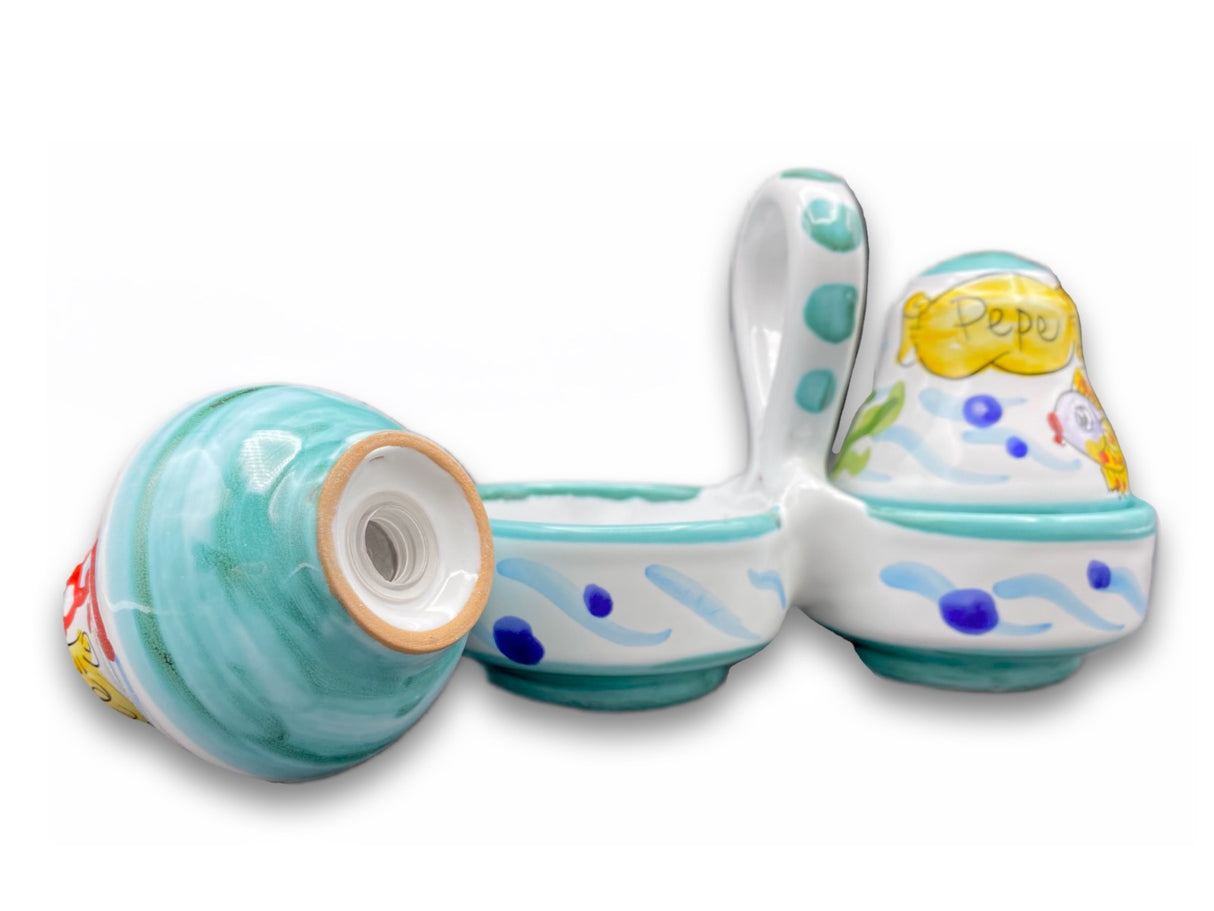 Servizio sale e pepe in ceramica di Vietri