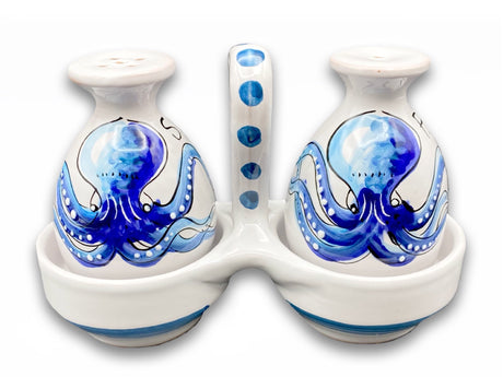Servizio sale e pepe in coppe in ceramica di Vietri linea Mare Magnum