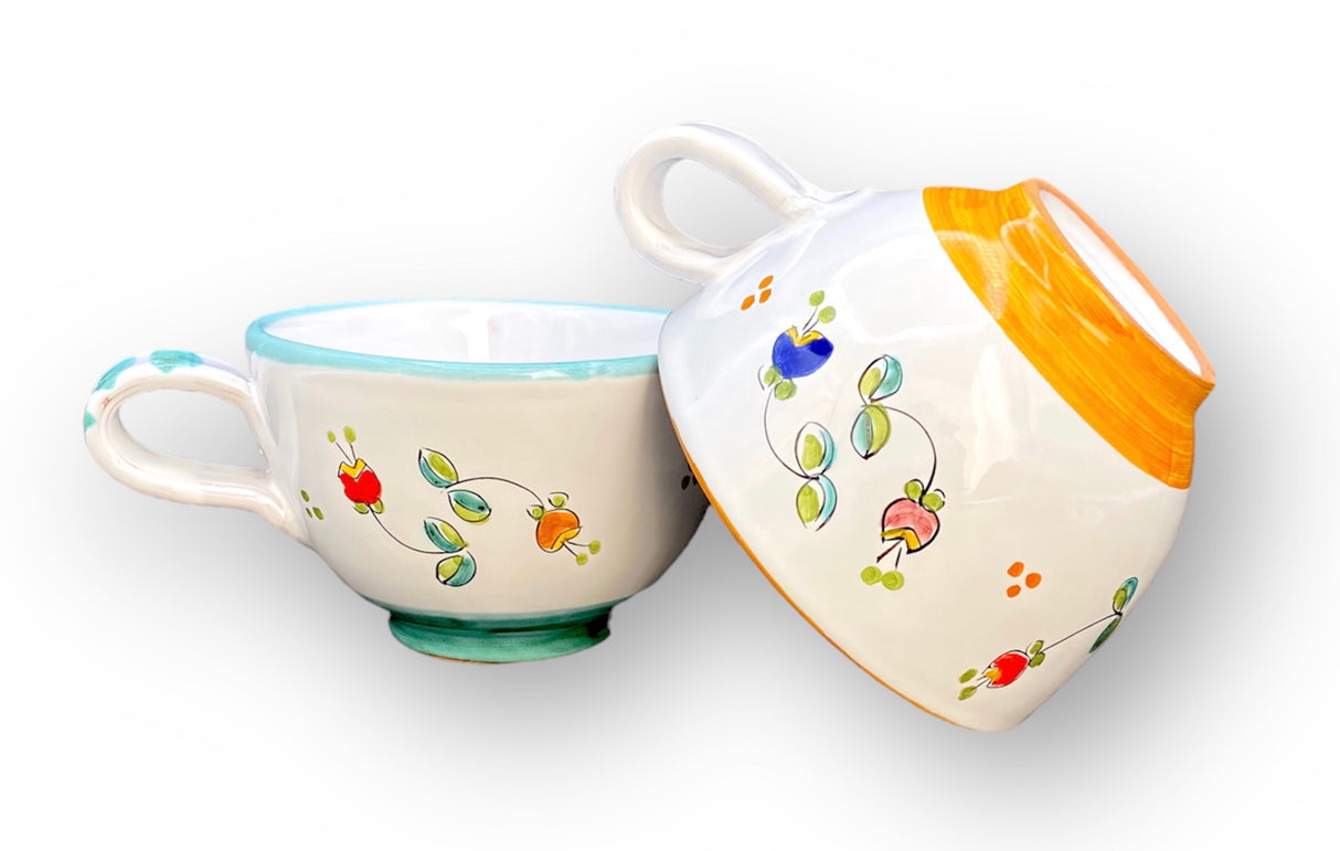 Tazza da latte in ceramica di Vietri 