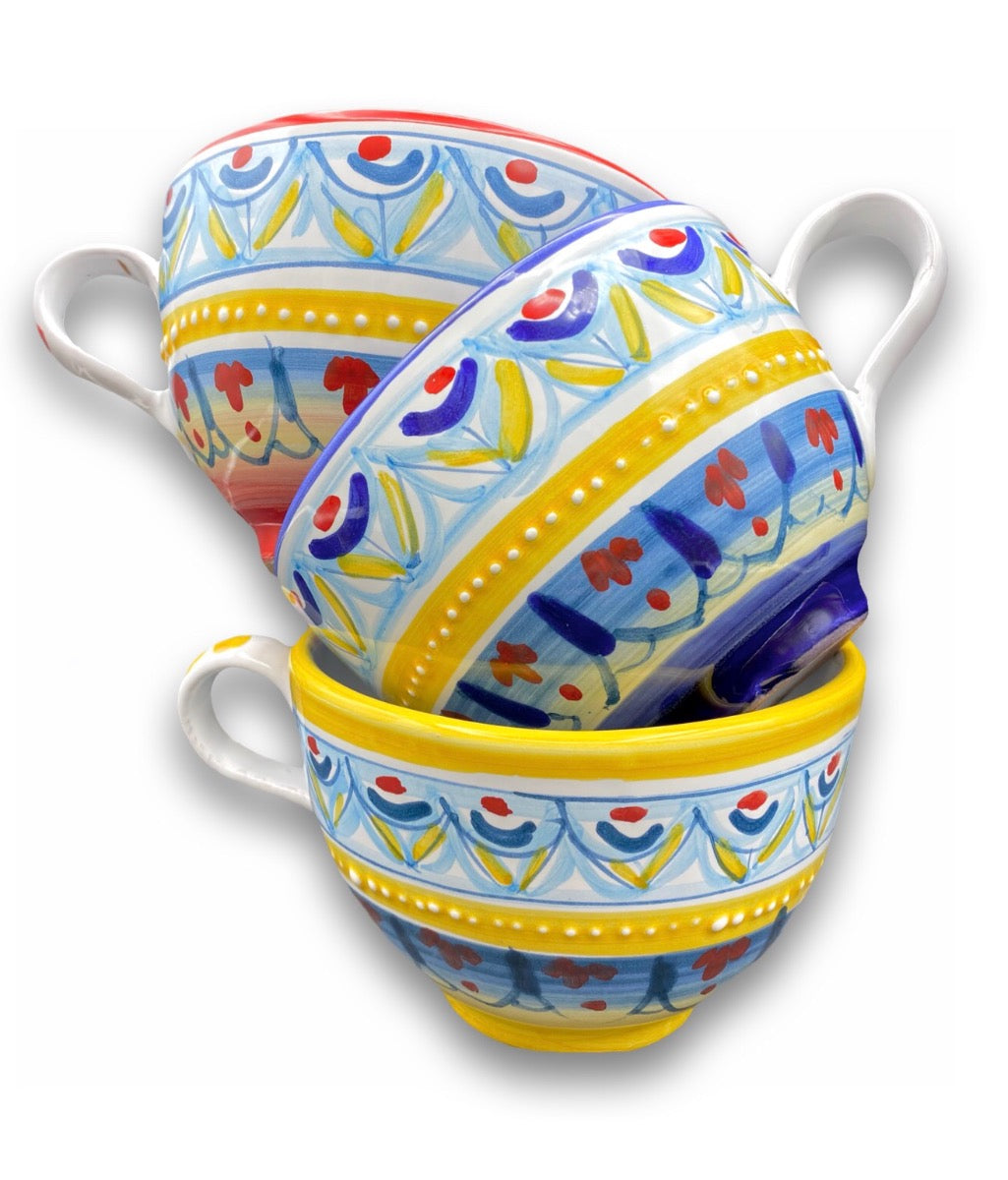 Tazza da latte in ceramica di Vietri 