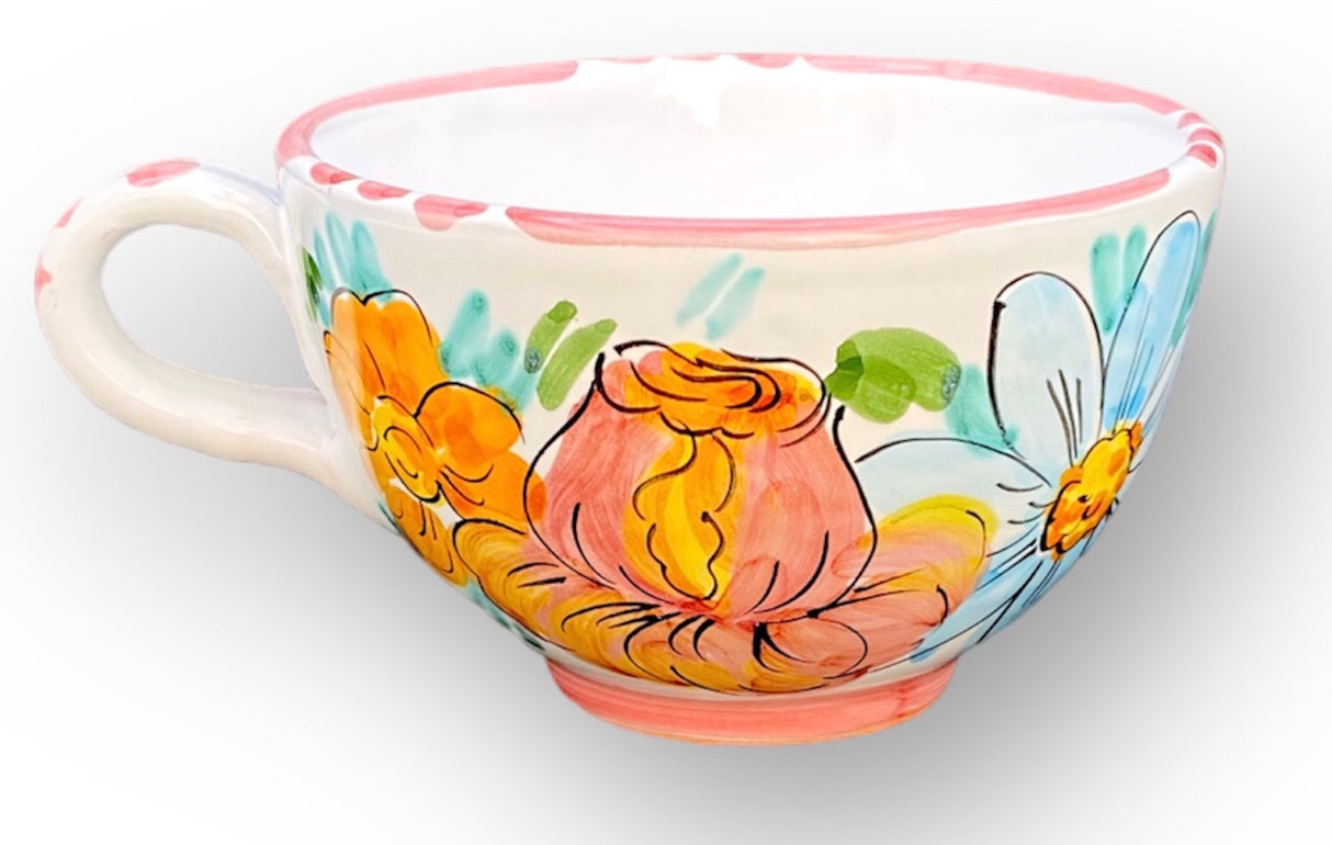 Tazza da latte in ceramica di Vietri 