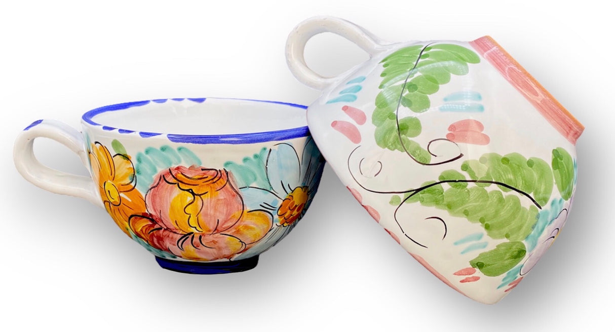 Tazza da latte in ceramica di Vietri 