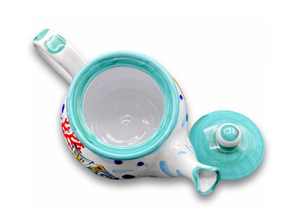 Teiera a palla in ceramica di Vietri 