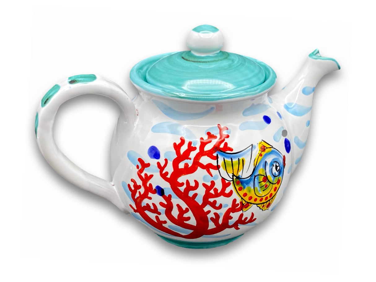 Teiera a palla in ceramica di Vietri 