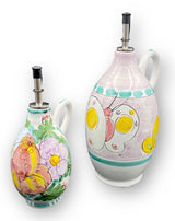 Oliera in Ceramica Vietrese con Dosatore in Acciaio