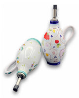 Oliera con dosatore in acciaio in ceramica di Vietri 