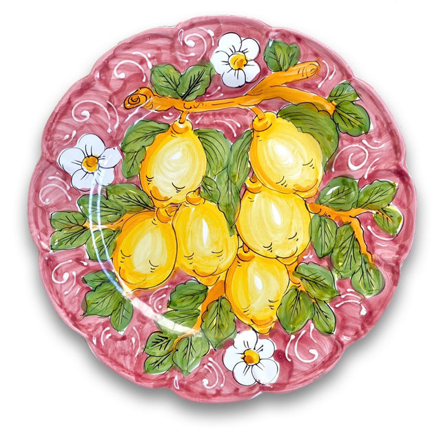 Piatto Vietri Grande in ceramica vietrese DECORO LIMONE VIETRI