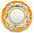 Piatto Vietri Grande in ceramica vietrese DECORO NAIF