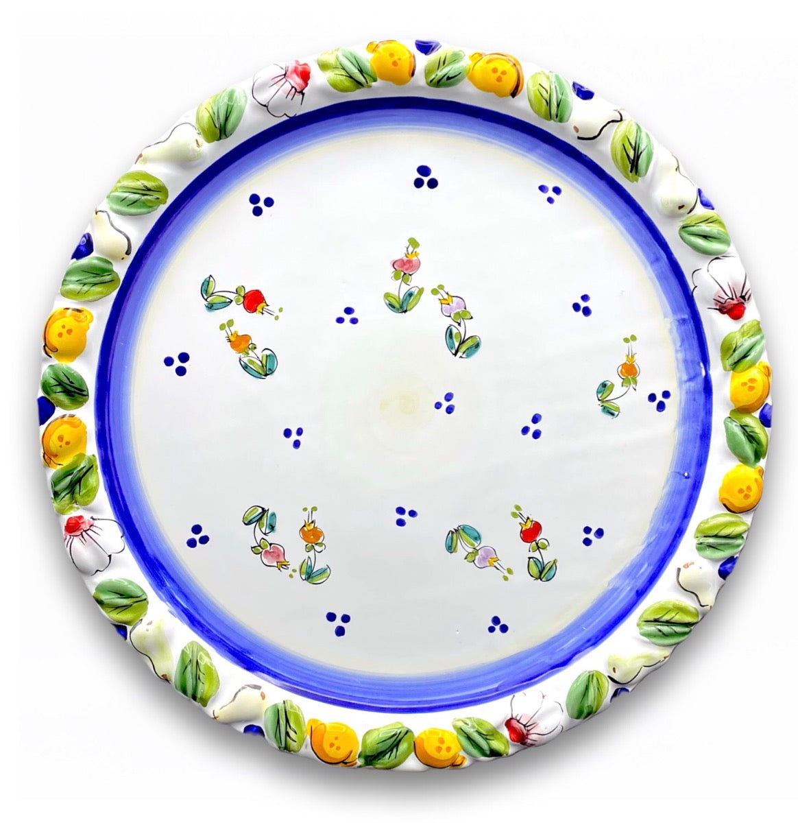 Piatto torta in ceramica di Vietri 