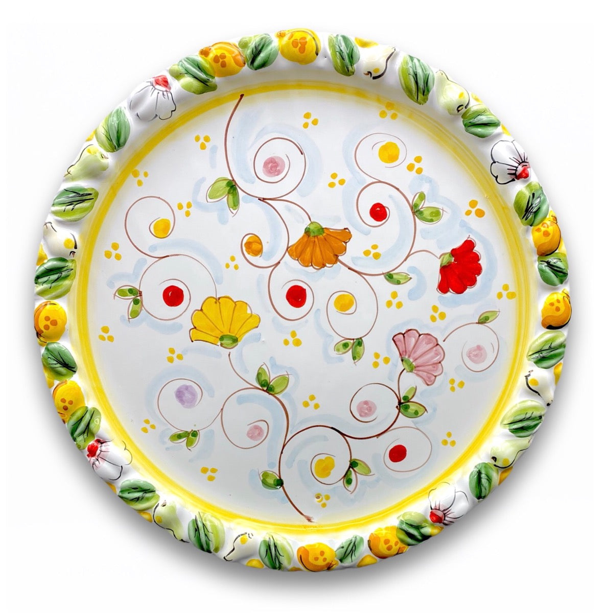 Piatto torta in ceramica di Vietri 