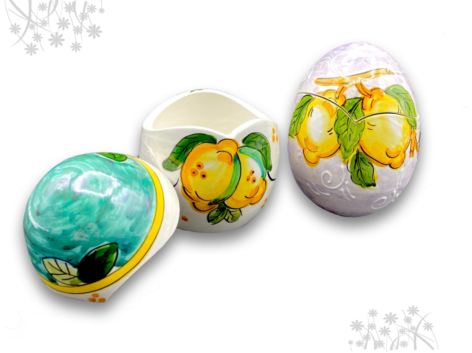 Uovo Pasqua Contenitore in Ceramica Vietrese