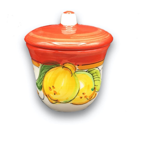 Zuccheriera svasata in ceramica di Vietri 
