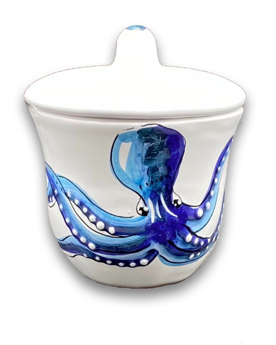 Zuccheriera svasata in ceramica di Vietri Linea Mare 