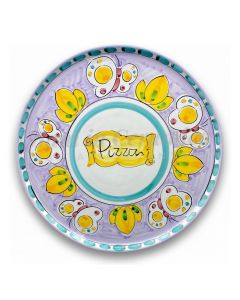 Piatto Pizza in ceramica vietrese DECORO FARFALLA NEW